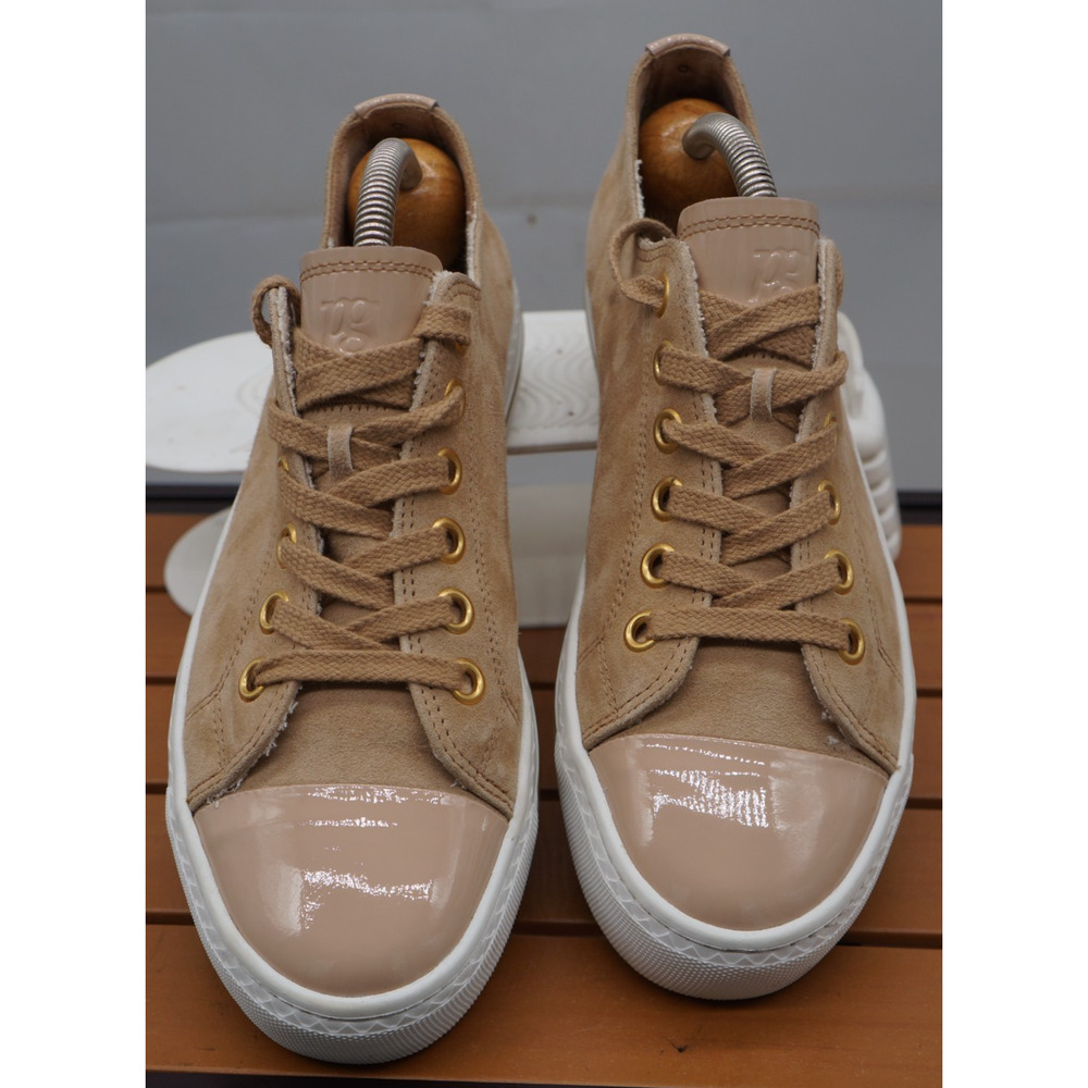$470 Paul Green Sophie Sneakers Sahara Dakar low top NUBUCK PATENT 8.5 US - Picture 11 of 12